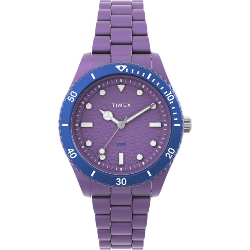 Timex Legacy tide 37mm Recycled Plastic Purple Unisex Watch